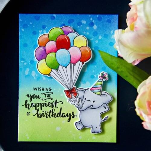Happy Birthday Dance Transparent Clear Silicone Stamp/Seal for DIY ScrapbookingPhoto Album Decorative Card Making Stamps 6x8in