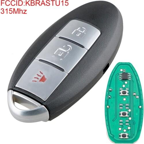 315Mhz Remote Car Key Replacement 3 Buttons Modified Remote Car Key KBRASTU15 Fit for 2003 2004 2005 2006 2007 Nissan-Murano