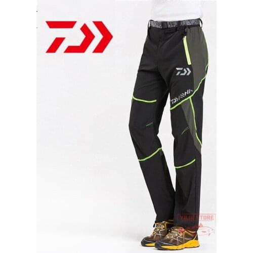 Daiwa Spring Breathable Quick Dry Fishing Pants Men Elastic Waterproof Fishing Trousers Hiking Camping Outdoor Sport Fishing Wea