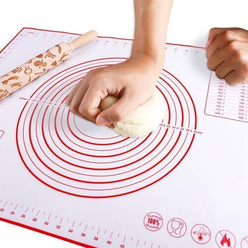 Silicone Baking Mat Pad Reusable Non-Stick Baking Mat Sheet Pastry Cooking Baking Tools for cakes Pizza Rolling Dough Mats 3Size