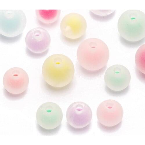 Mixed Colorful Acrylic Spacer Beads 8/10mm Round Dream Beads For Jewelry Making Handmade Diy Charm Necklace Bracelet Accessories