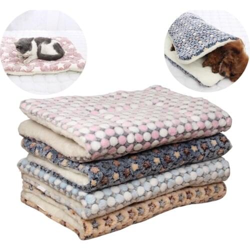 Thickened Pet Cat Bed Mat Dog Bed Soft Fleece Pad Blanket Cushion Pad Home Comfortable Sleeping Rug Pet Accessories 6 Sizes