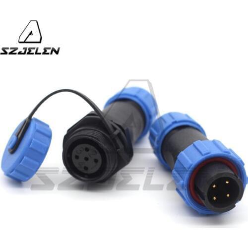 SP13 waterproof 4PIN connector, LED Power wire cable connectors Plug and socket