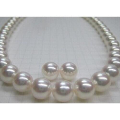 Jewelry Free Shipping AAA 10-11MM NATURAL SOUTH SEA WHITE PEARL NECKLACE EARRING