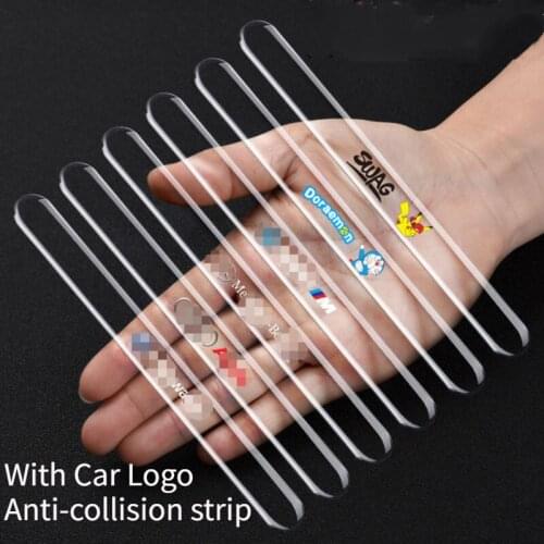 Car Door Protection Cover Strip Transparent Anti-Collision Protector Bar Stickers Side Edge Protection Guards Rear View Mirror
