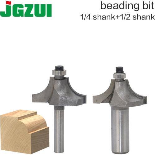 1pcs 1/2" 1/4" Shank Beading Router Bit Tungsten Carbide Beading Bit Double Edging Router Bits for wood woodworking tools