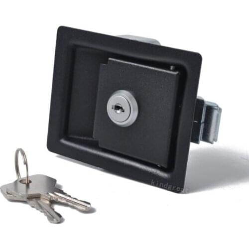 4pcs Black Carbon Steel Panel Lock Trailer Lock Toolbox Lock Anti-theft Paddle Handle Lock Caravan Parts Trailer Accessories