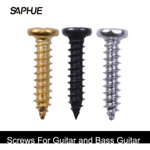 50/100pcs Acoustic Electric Guitar Tuning Pegs Screws / Bass Guitar Machine Heads Mounting Screws Black/Gold/Chrome