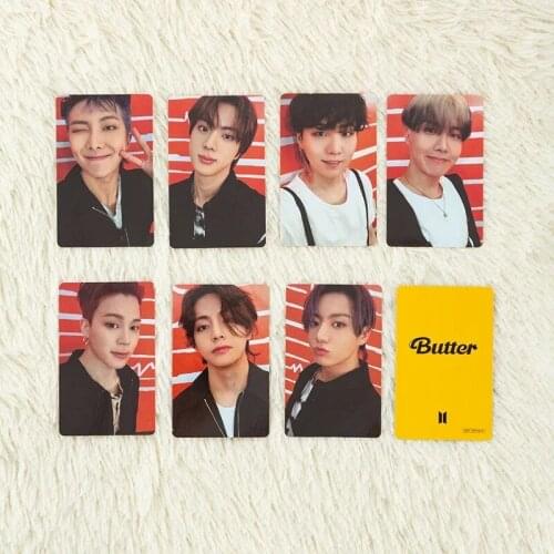 KPOP Bangtan Boys BUTTER Album Mini Photocard Memebers Paper Lomo Cards Posters Premium Photos Fan Collection Wholesale V Rm