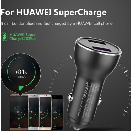 30W Quick Charge 3.0 USB Car Charger Supercharge SCP QC3.0 Fast Charging Car Phone Charger Universal Dual USB Port for Samsung