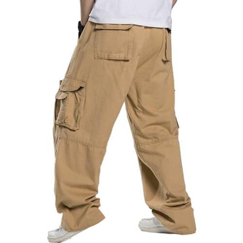 Trendy Plus Suze Cargo Pants Men Casual Loose Baggy Trousers Wide Leg Hiphop Harem Pants Streetwear Men Clothing