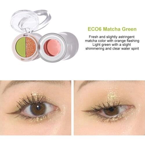 Two-color Eye Shadow Palette Two-in-one Eye Base Cream Concealer Base Long Lasting Eye Shadow Makeup Cosmetics TSLM1