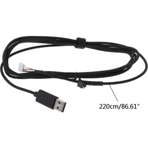H7JF Mouse Cables Soft Durable Mouse Line Replacement Mouse Wire Compatible with G502 Hero Wired Mouse 2.2 Meters