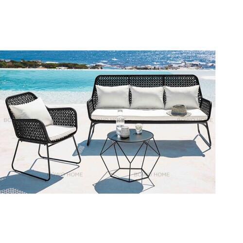 Home wrought iron Nordic coffee table simple modern creative small apartment living room bedroom bed round small coffee table