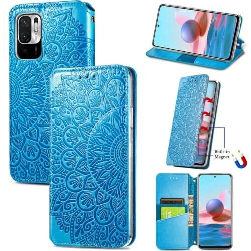 Leather Case for Xiaomi Poco X3 GT 3D Bloom Floral Wallet Holder Full Cover Pocophone X3 GT Shockproof PocoX3 GT Flip Case Etui