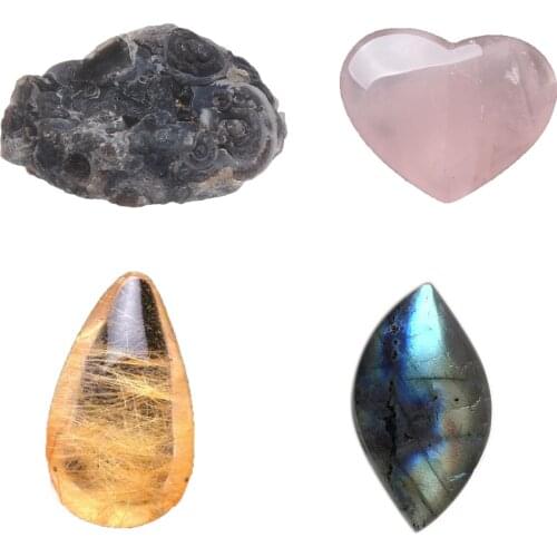 Moonstone Citrine Yellow Polished Decoration Craft DIY Accessory From Healing Stone Mineral Specimen Pendants Natural Labradorit