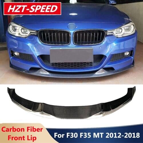 MAD B Style Real Carbon Fiber Front Shovel Bumper Lip Diffuser Chin For BMW 3 Series F30 F35 2012-2018 MT Sports Car Modify