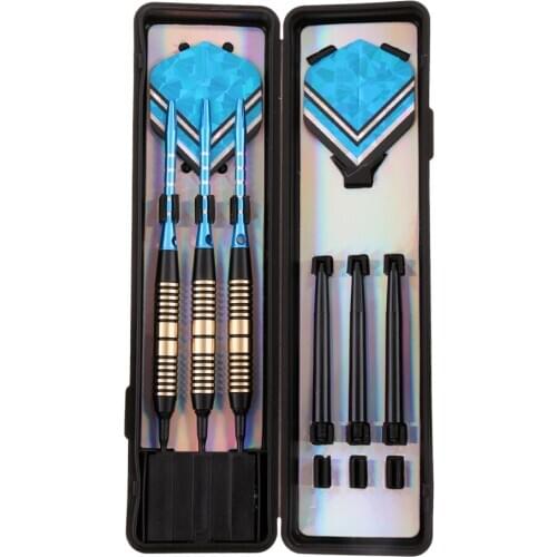 MagiDeal 3 Pieces Brass Barrels Soft Tip Darts Electronic Darts with Dart Case - 3 Colors