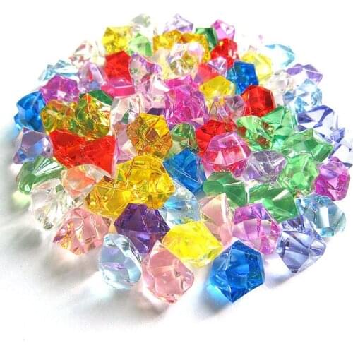 SEA MEW 200 PCS 1.1*1.4cm Acrylic Resin Crystal Beads Charm For Jewelry Making