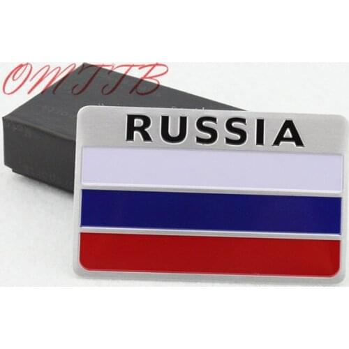 GOOD 3D Aluminum Russia Flag car sticker accessories Emblem stickers for focus chevrolet skoda honda Auto Badge Decal