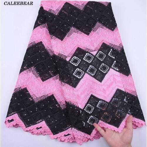 Newest Nigerian Guipure Cord Lace Fabric 2020 High Quality African Lace Fabric Embroidery French Net Lace Fabric For Party S2003