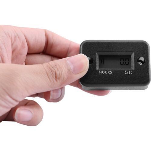 Mini Portable Waterproof Digital LCD Counter Hour Meter Instruments for ATV Motorcycle Snowmobile Jet Ski Boat Generator Bike