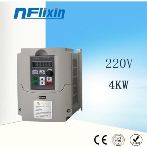 For Russian NF 220v 4kw 1 phase input and 3 phase output frequency converter/ ac motor drive/ VSD/ VFD/ 50HZ Inverter