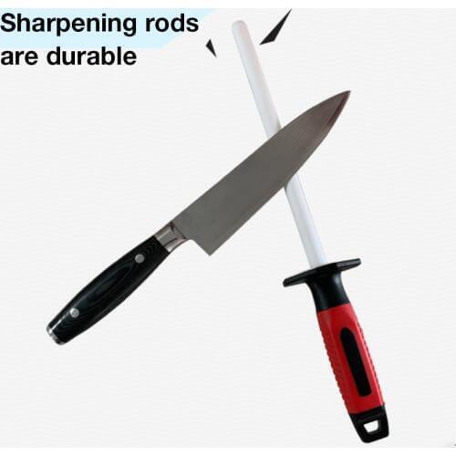 DMD Professional Diamond Knife Sharpening Steel Rod 10 Inch ABS Handle Honing Knife Sharpener For Kitchen Knife