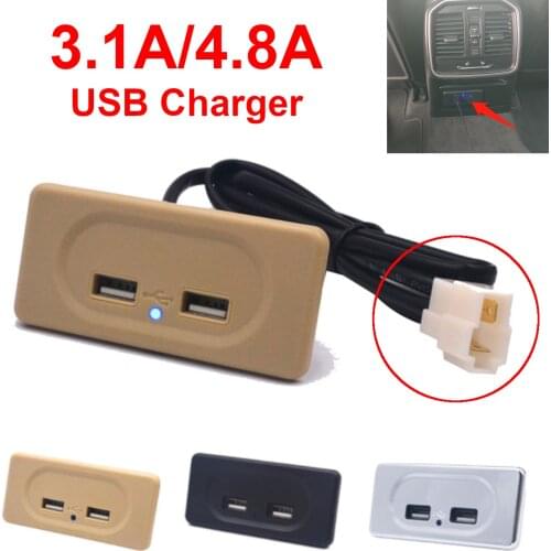 4.8A 3.1A Dual USB Charger Socket With Line for 12V 24V Auto Truck ATV Boat Car RV Bus Motorcycle 2.1A 2.4A Power Adapter Outlet