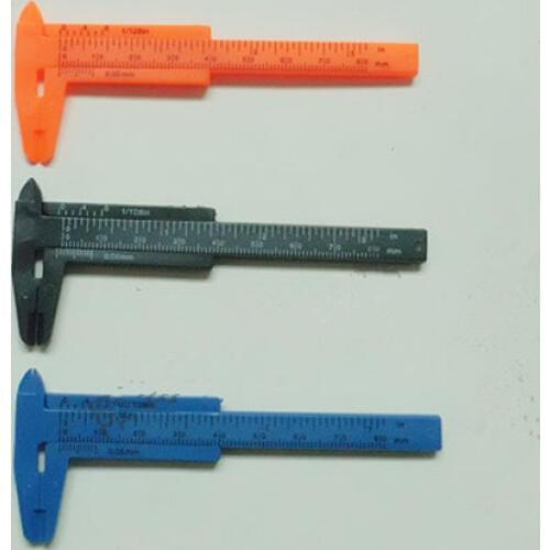 50PCS Plastic Vernier Caliper Gauge Sliding Ruler Micrometer Student Experiment Tool Pearl Jewelry antique Calipers 0-80mm