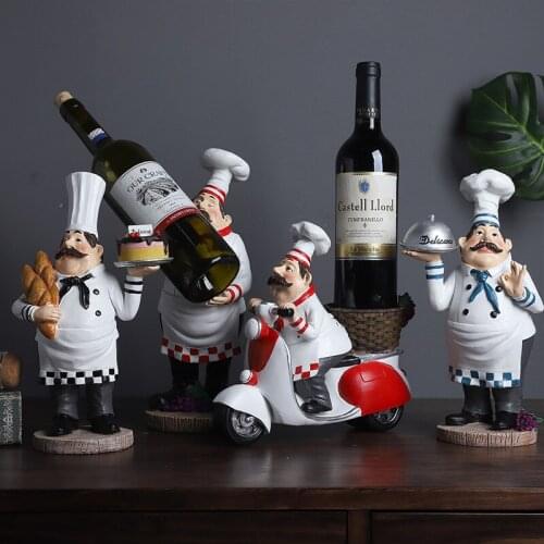 European style red wine rack restaurant chef furnishings home living room wine cabinet decorations window resin furnishings