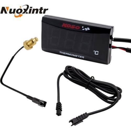 Nuoxintr Motorcycle Thermomete Instruments Universal LED Water Temp Motocross Temperature Digital Display Meter For Yamaha Honda