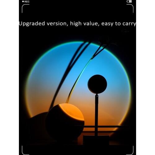 USB LED Ocean Sunset Rainbow Atmosphere Light Coffee Shop Night Light Background Red Floor Lamp Home Bedroom Wall Tiktok Net