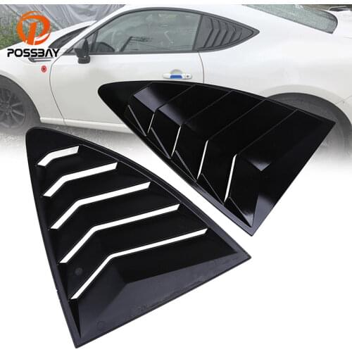 POSSBAY Rear Window Panel Decoration Bonnet Vents for Scion FR-S 2012-2016 Car Side Window Louver for Toyota 86 2012-Present