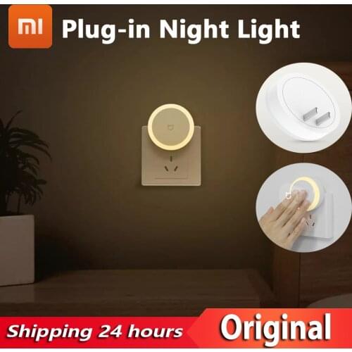 YOUPIN Mijia Plug-in Night Light Low Consumption Energy Saving Lamp Touch Switch Light Control Induction Automatically Open Lamp