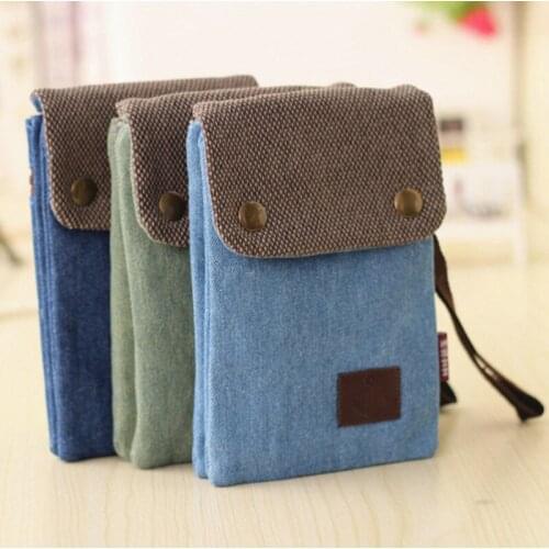 Women canvas Mobile Phone Bag Canvas Fashion Female Shoulder Bag Student Girl Small Bag canvas slung shoulder bag