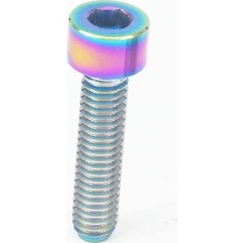 LOT 4 M6 x 25mm Colorful TC4 GR5 Titanium Alloy Allen Hex Screw Column Head Bolts For Bicycle