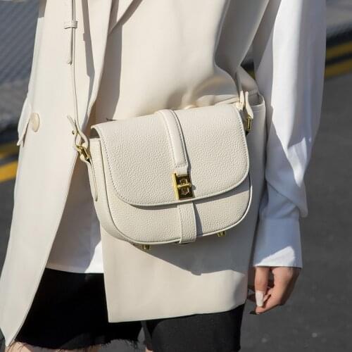 OUSSON 2021 New Design Small Square Leather Crossbody Bag Exquisite Female Retro Shoulder Bag For Woman