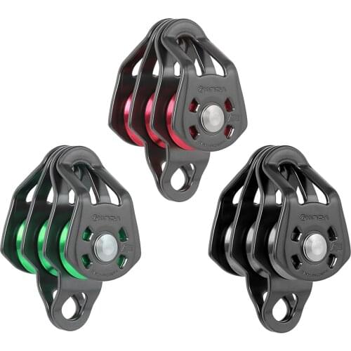 22KN Zip Line Pulley Tandem Speed Climbing Aluminum Alloy Climbing Mountaineering Buckle Carabiner for Tree Arborist Rigging
