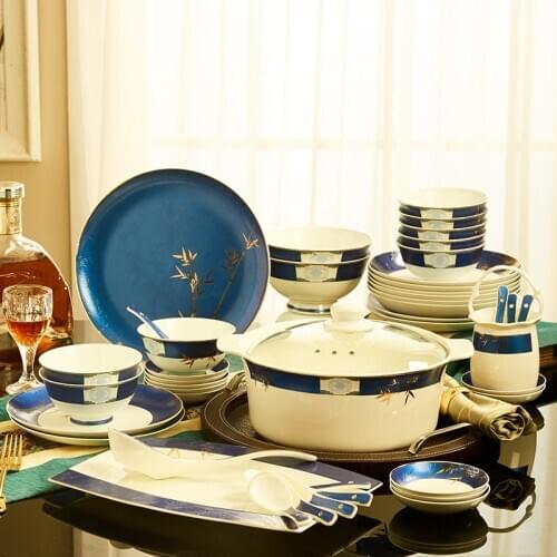 48PCS Charger plates Dinnerware set Ceramic Dinner plates Tableware Dishes set Bowls Dishes