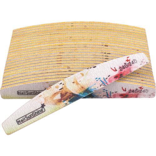 50Pcs Professional Nail Files 240/240 New Flower Design Nail Buffer Double Sided Sanding Gel Polish Pedicure Manicure Nail Tools