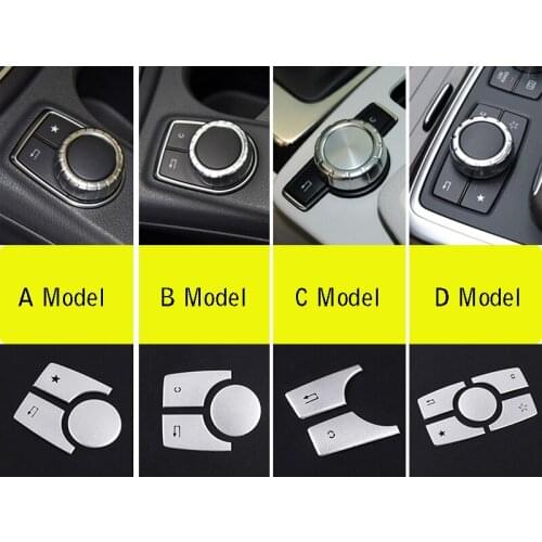 Car Multimedia button Trim Cover Sticker For Mercedes Benz A B C E CLA GLA ML GL GLK Class W176 W246 W204 W212 C117 X156