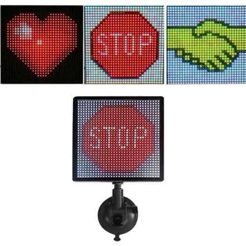 Wireless Led Bluetooth Car Sign Message Board Indoor Emoticon Display Screen