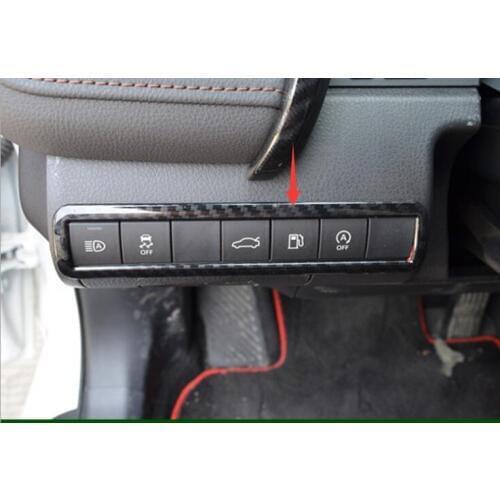 Carbon fiber Interior headlight adjustment switch cover decorative sequins 2018 FOR Toyota CAMRA Camry