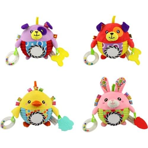 Baby Toys Hand catching ball Baby Rattles Toys Soft Toy ball Appease Plush Toys Teether Ring bell Newborn Baby Toys 0-12 Months