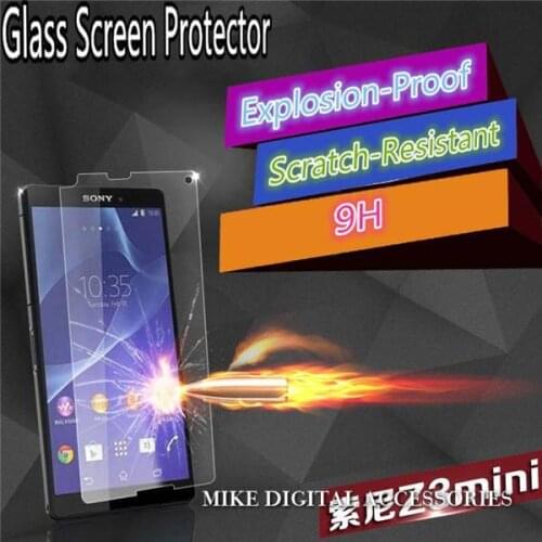 For Sony Xperia Z3 Compact Z3 Mini 9H Tempered Glass Screen Protector Ultra Thin Clear Explosion-proof Toughened