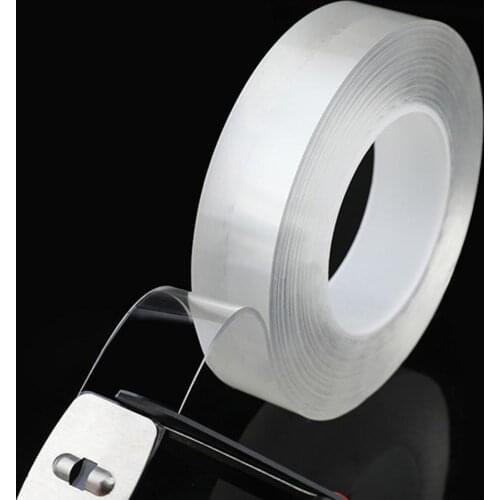 1/2M Double Sided Nano Tape Transparent Washable Tape Reuse Waterproof Adhesive Tape Home Improvement