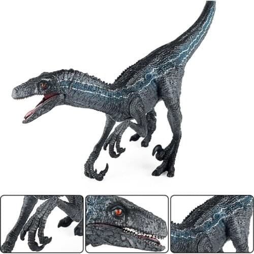 1 Pc 8inch Dinosaur Model Action Figure Animal Realistic Biological Velociraptor Figurine Interactive Desk Toy Cake Toppers