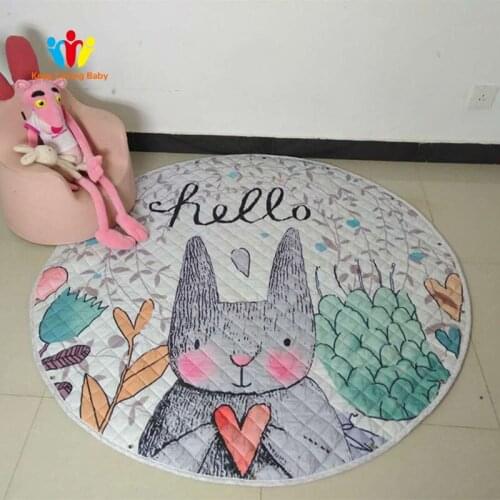INS Baby Infant Play Mats Kids Crawling Carpet Floor Rug Baby Bedding Rabbit Blanket Cotton Game Pad Children Room Decor