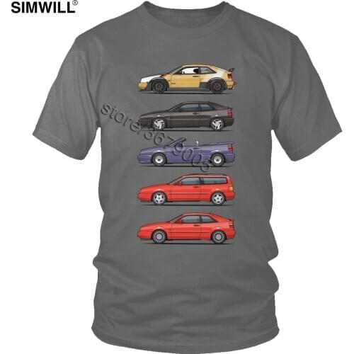 Classic Antique Car Collection T-Shirt Short Sleeve Retro Auto Generations Evolution T Shirt Adult Tees Boyfriends Gift Apparel